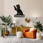 cocker spaniel sign on wall